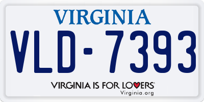VA license plate VLD7393
