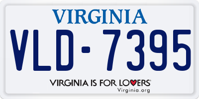 VA license plate VLD7395
