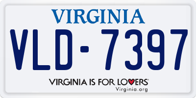 VA license plate VLD7397