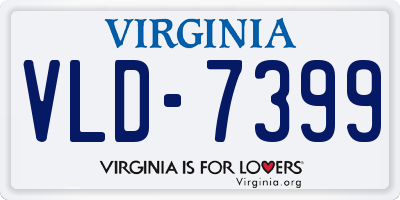 VA license plate VLD7399