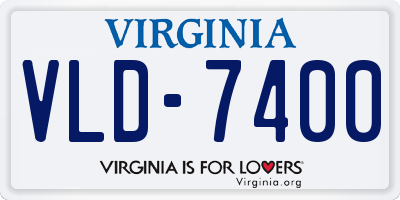 VA license plate VLD7400