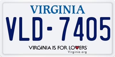 VA license plate VLD7405