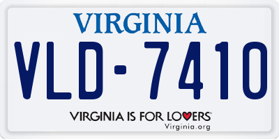 VA license plate VLD7410
