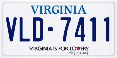 VA license plate VLD7411