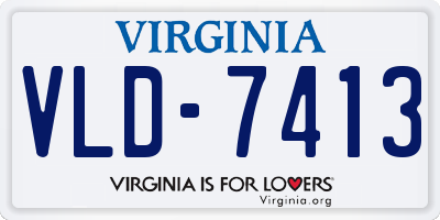 VA license plate VLD7413