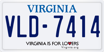VA license plate VLD7414