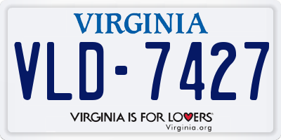 VA license plate VLD7427