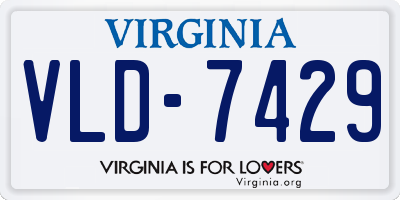 VA license plate VLD7429