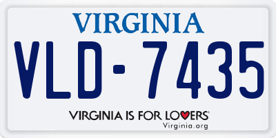 VA license plate VLD7435