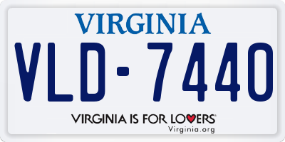 VA license plate VLD7440