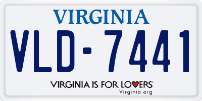 VA license plate VLD7441