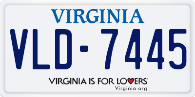VA license plate VLD7445