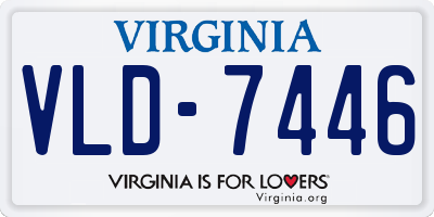 VA license plate VLD7446