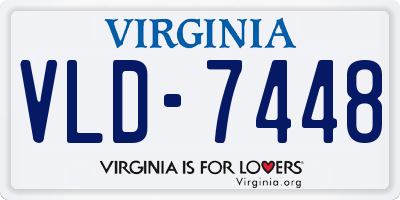 VA license plate VLD7448