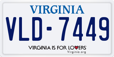 VA license plate VLD7449
