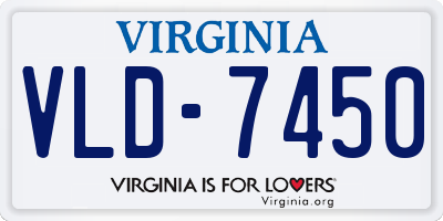 VA license plate VLD7450