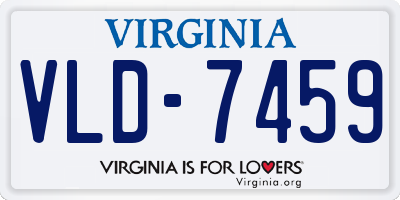 VA license plate VLD7459