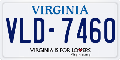 VA license plate VLD7460