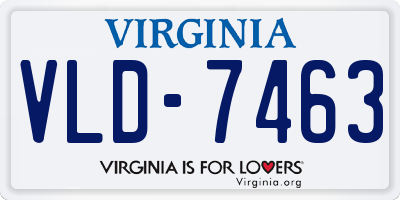 VA license plate VLD7463