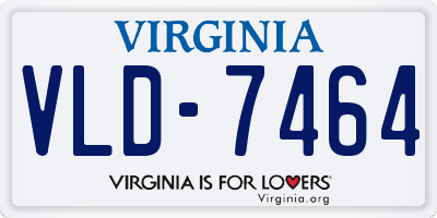VA license plate VLD7464