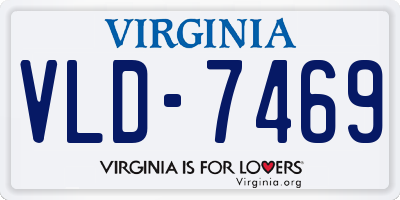 VA license plate VLD7469