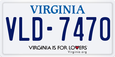 VA license plate VLD7470