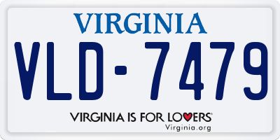 VA license plate VLD7479