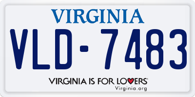 VA license plate VLD7483