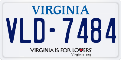 VA license plate VLD7484