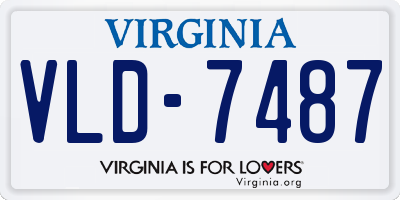 VA license plate VLD7487