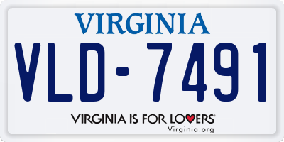 VA license plate VLD7491