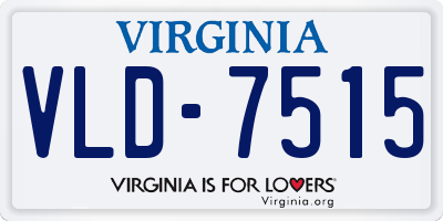 VA license plate VLD7515
