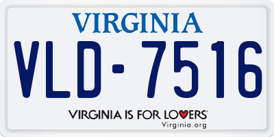 VA license plate VLD7516