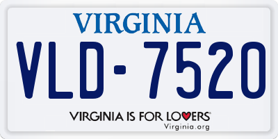 VA license plate VLD7520