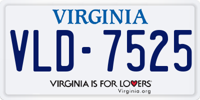 VA license plate VLD7525