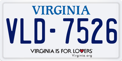VA license plate VLD7526