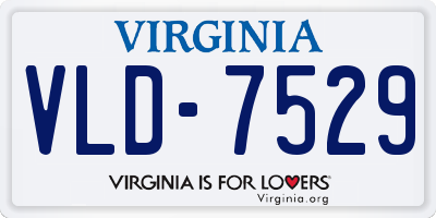 VA license plate VLD7529