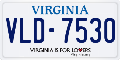 VA license plate VLD7530