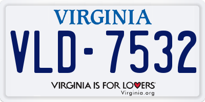 VA license plate VLD7532