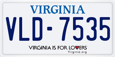 VA license plate VLD7535