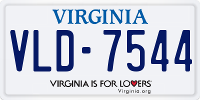 VA license plate VLD7544