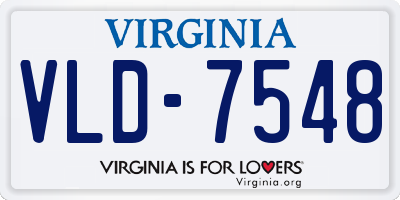 VA license plate VLD7548