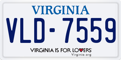 VA license plate VLD7559