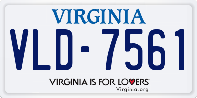 VA license plate VLD7561