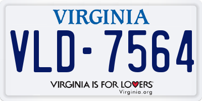 VA license plate VLD7564