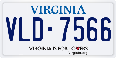 VA license plate VLD7566