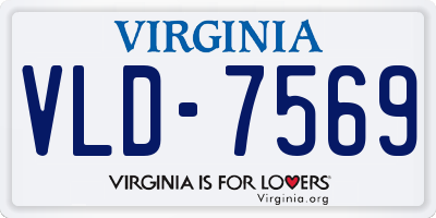 VA license plate VLD7569