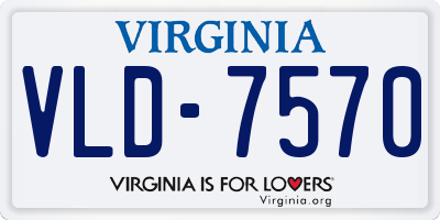 VA license plate VLD7570