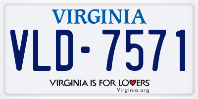 VA license plate VLD7571