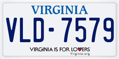 VA license plate VLD7579